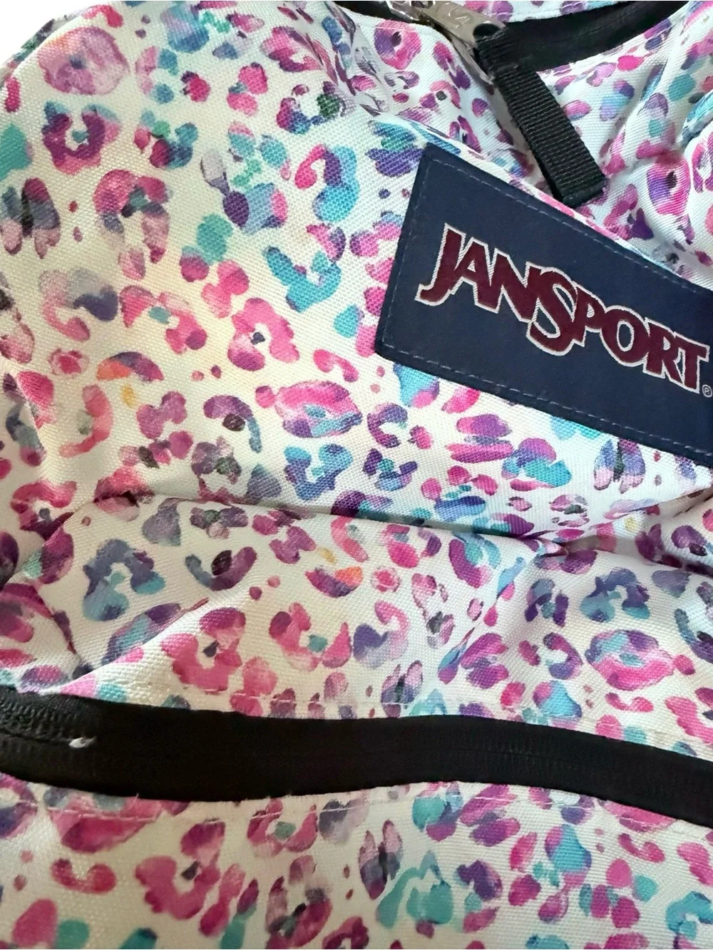 💜🩷🩵🖤 JanSport “Leopard Dots” Cross Town Backpack 🖤🩵🩷💜